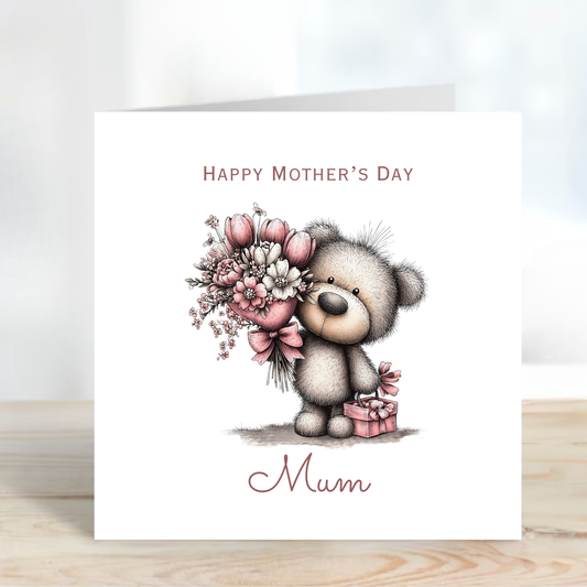 Mother's Day Card - Teddy Bear Design - C738