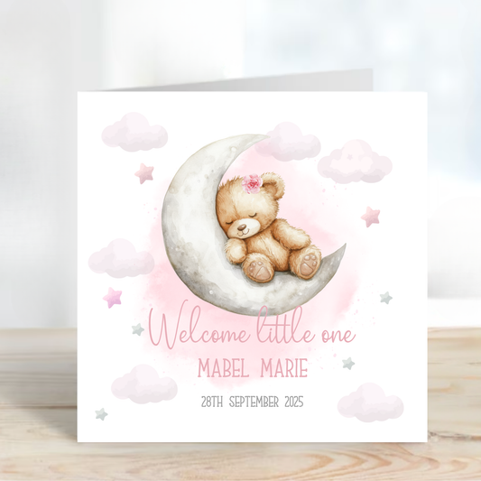 Teddy New Baby Card - C511