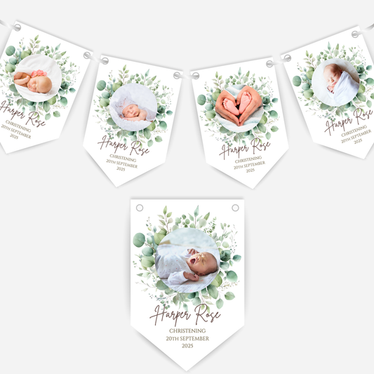Christening or Baptism Photo Bunting - B176