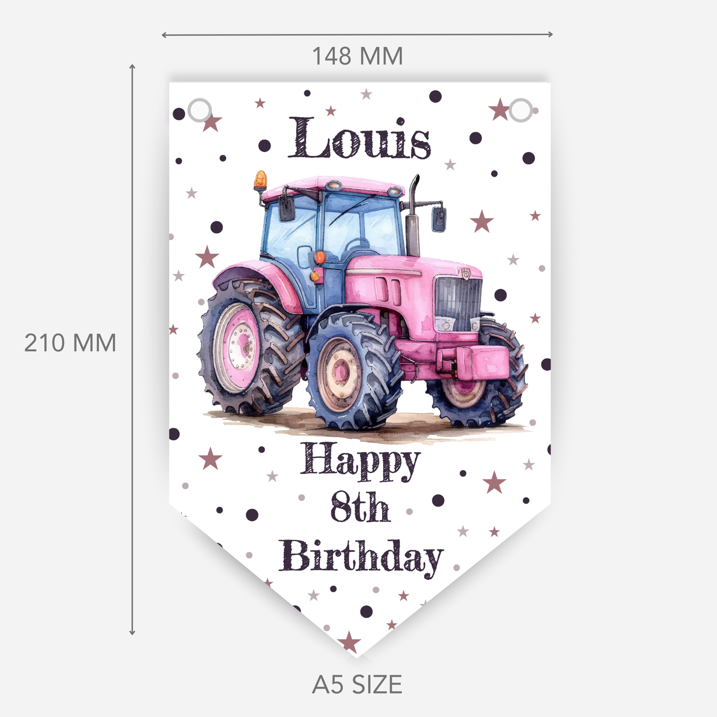 Red Tractor Theme Bunting - B127