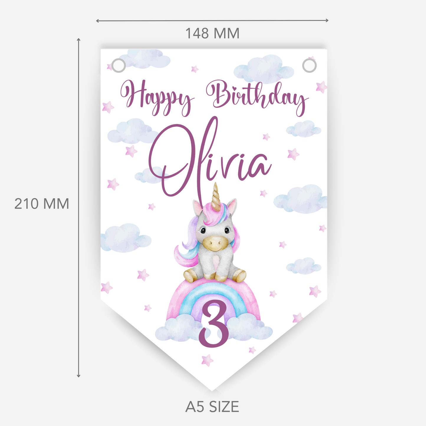 Cute Unicorn Bunting - B115