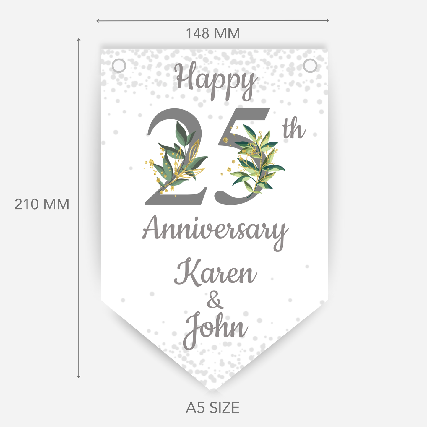 Silver Wedding Anniversary Bunting - B103