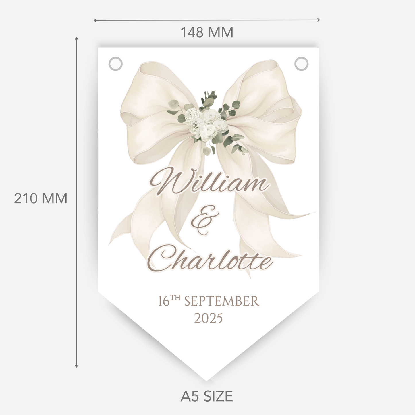 Engagement Or Wedding Bow Bunting - B162