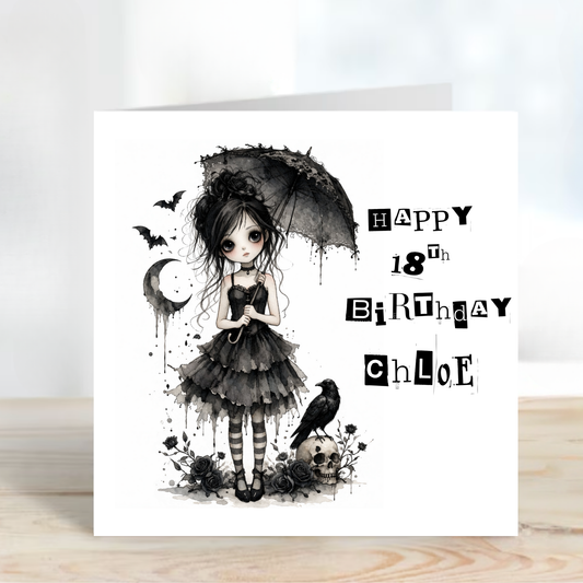 Alternative Gothic Style Birthday Card For Any Age - C866