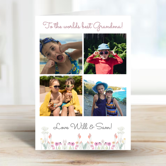 Happy Birthday Grandma, Mum or for anyone - Photo Card - PC17