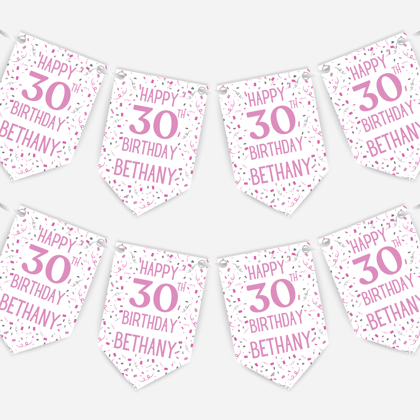 Party Style Any Age Birthday Bunting - B101