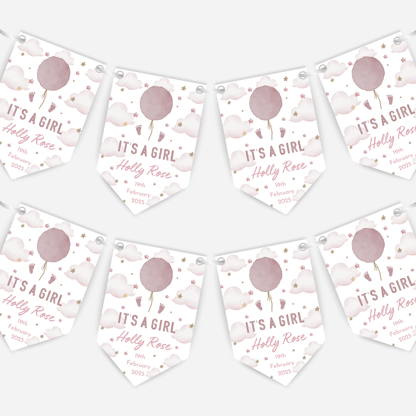"Its A Girl" Newborn Baby Bunting - B118