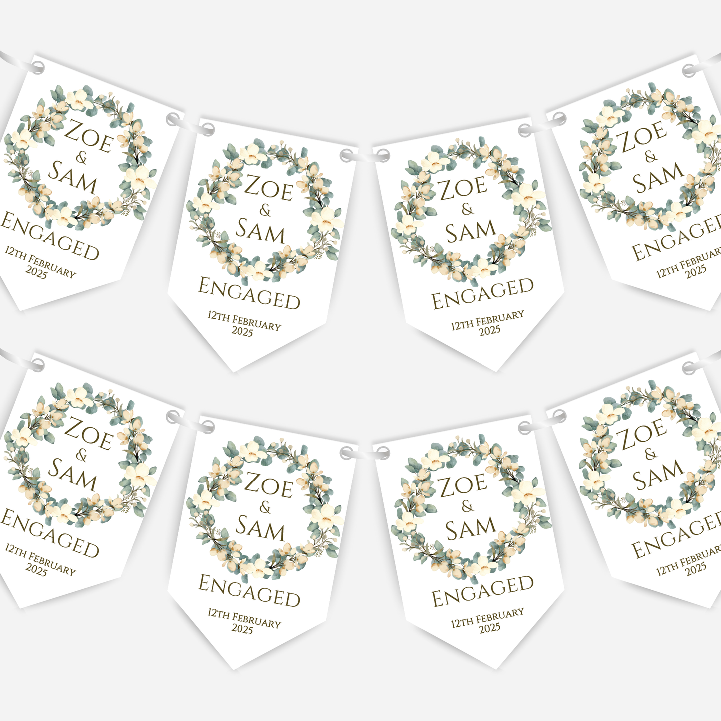 Engagement Or Wedding Pretty Bunting - B106
