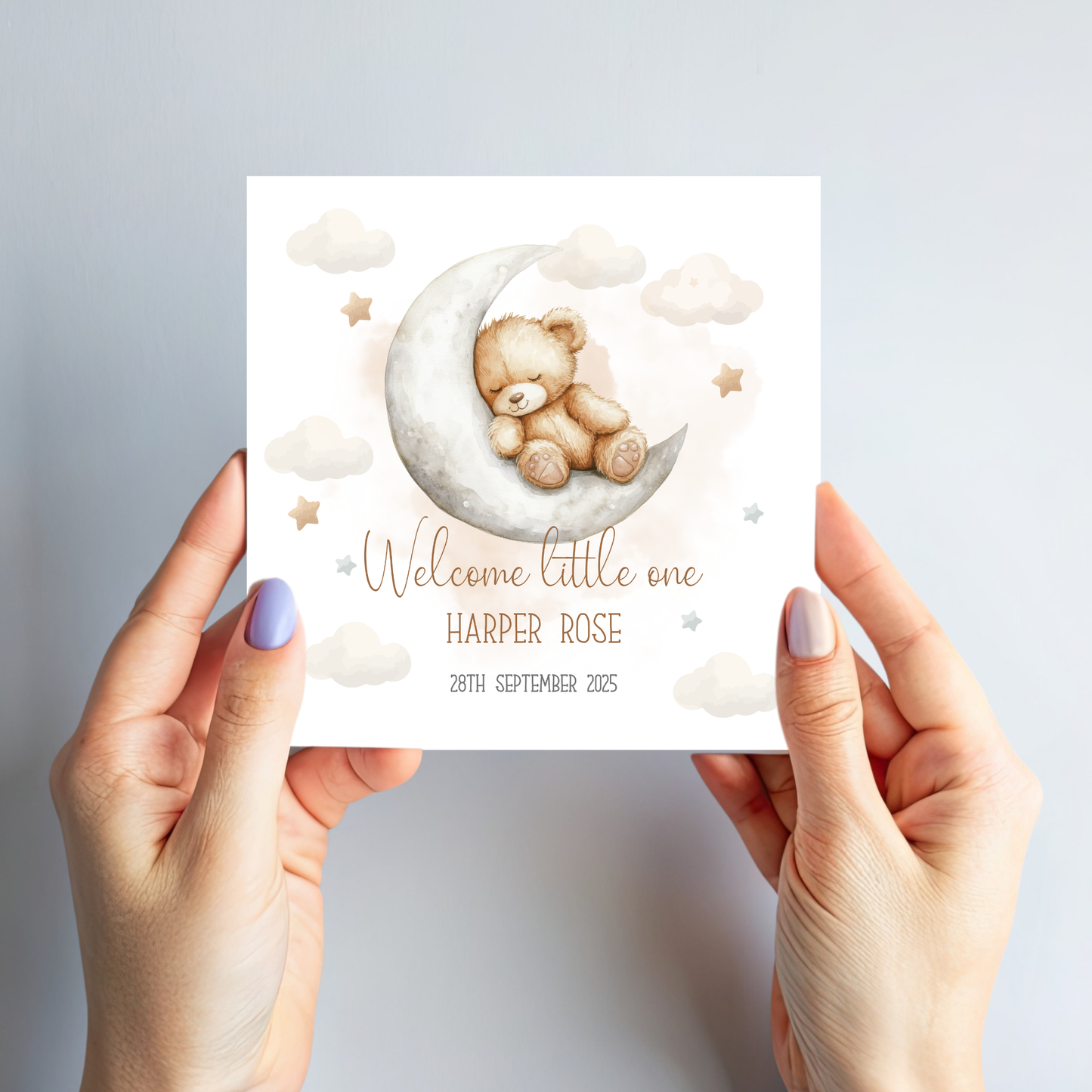 Teddy New Baby Card - C510