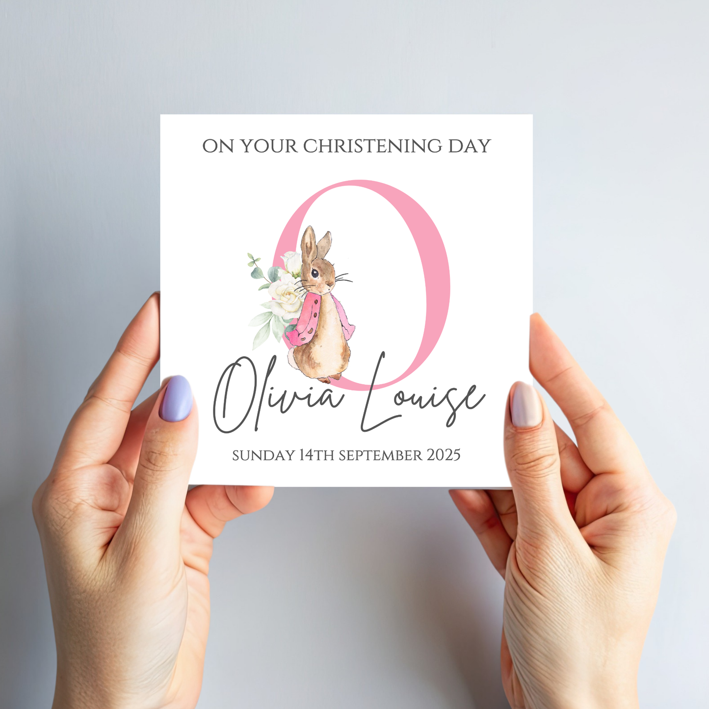Initial Christening or Baptism Card -C110