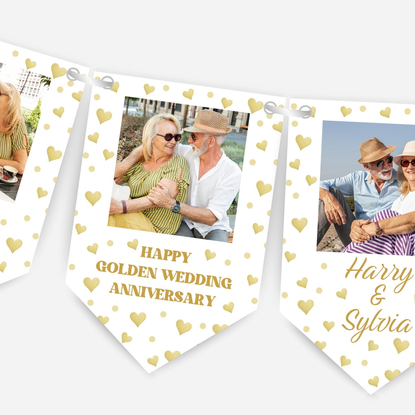 Golden Wedding Anniversary Photo Bunting - B181