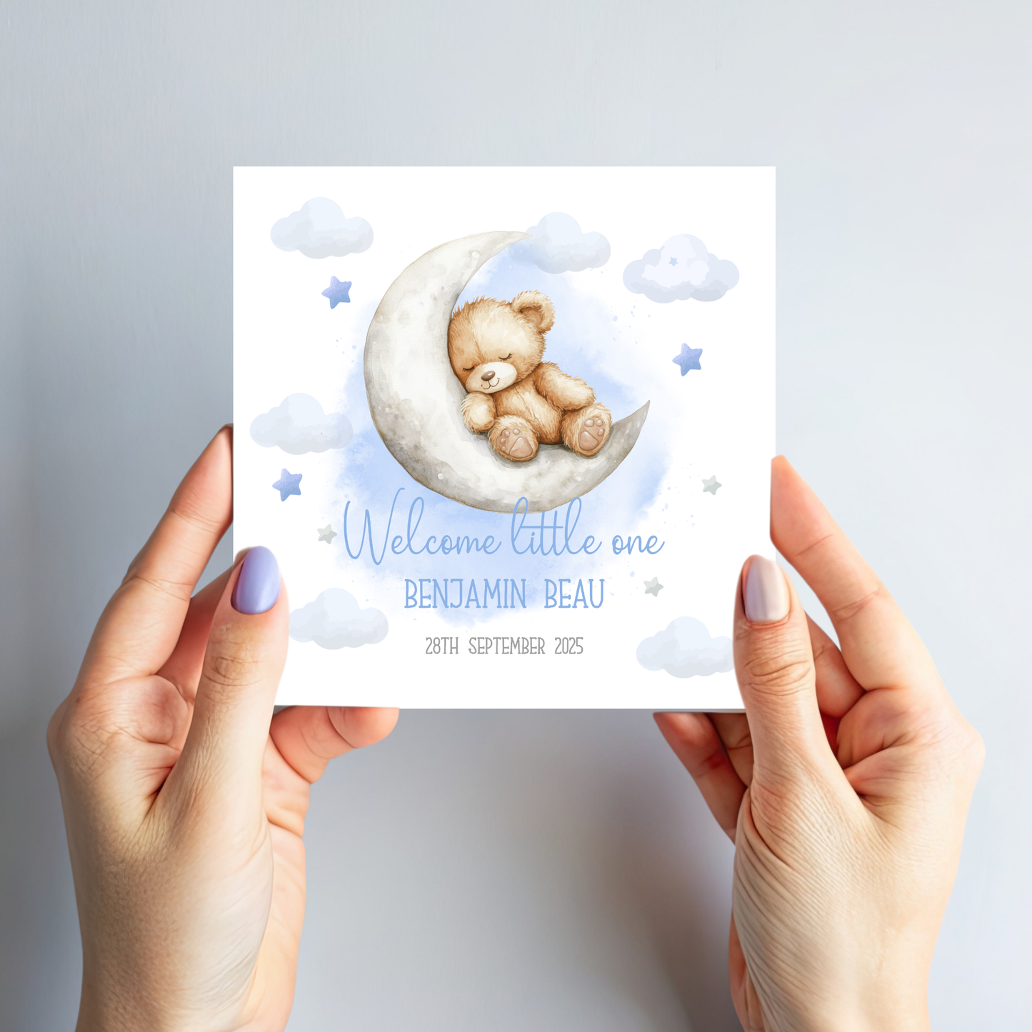 Teddy New Baby Card - C512