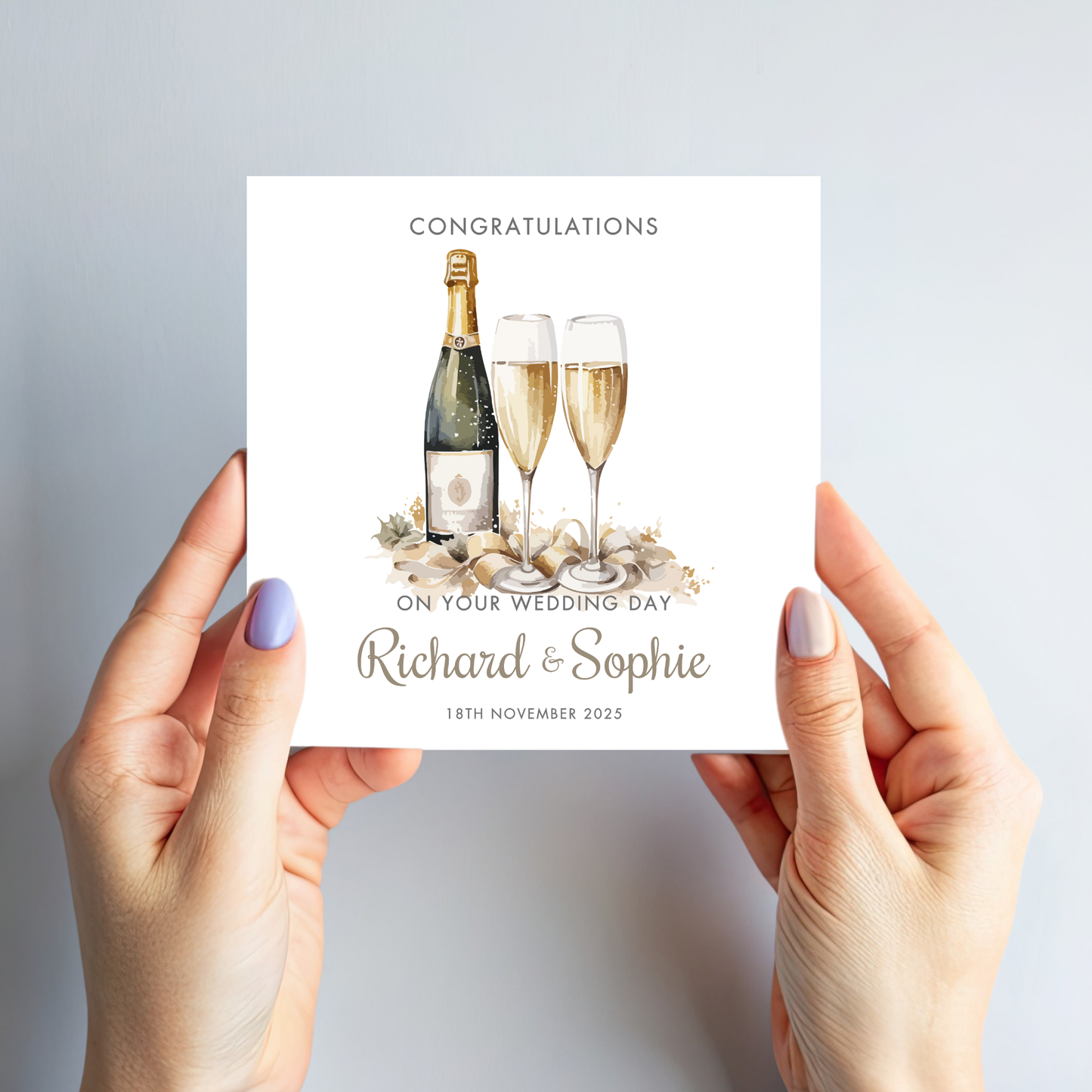 Fizz Wedding Card - C114