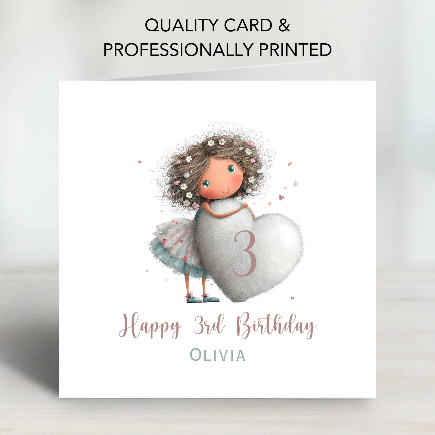 Cute heart Birthday Card - C846