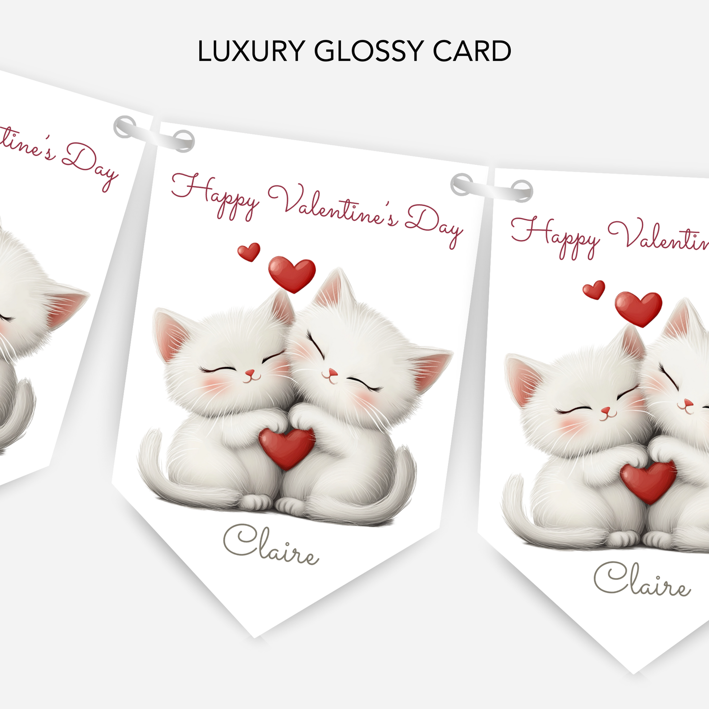 Valentine's Day Cute Kitten Bunting - S189V