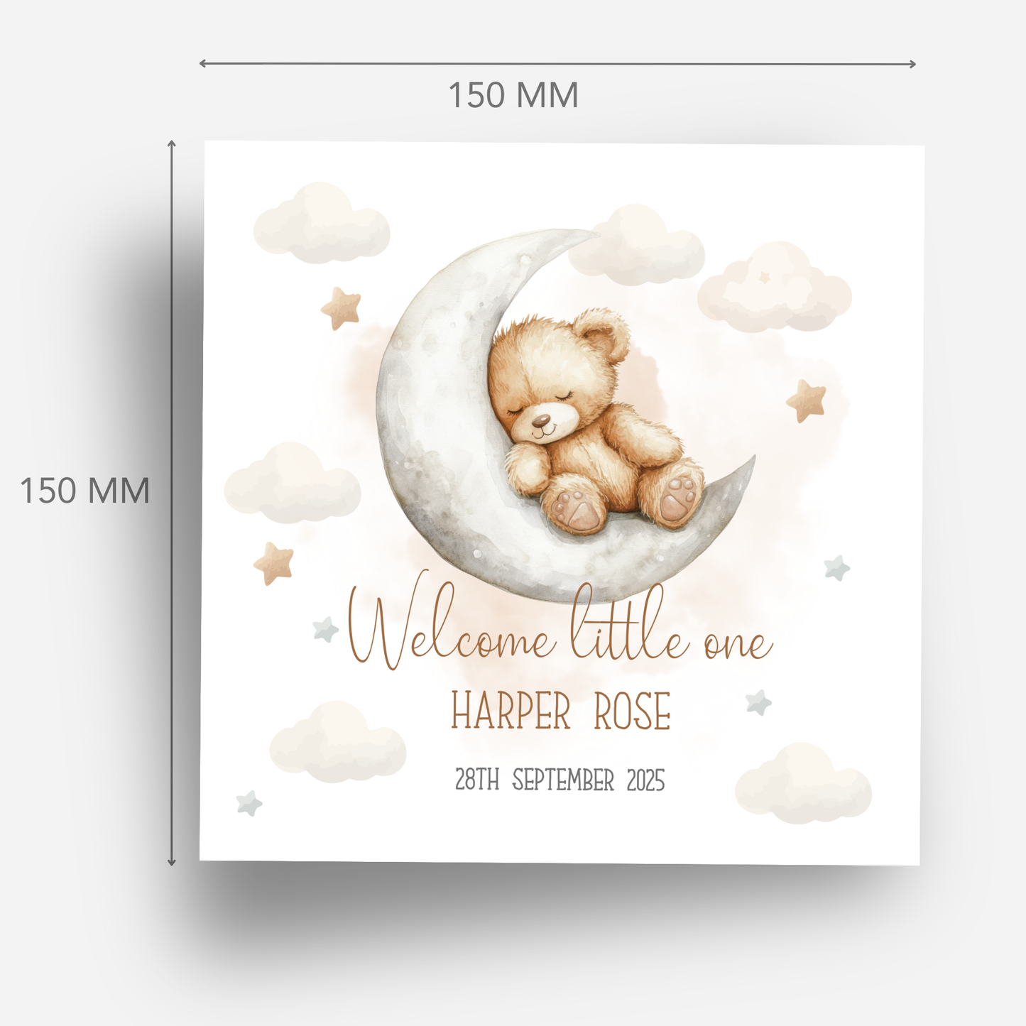Teddy New Baby Card - C510