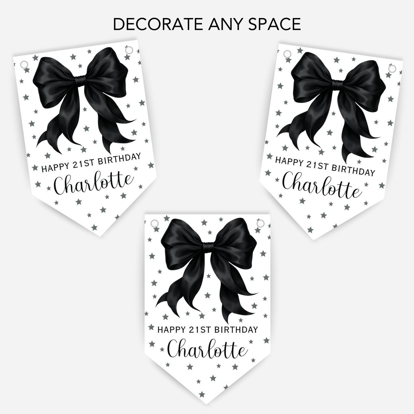 Elegant Black Bow Bunting - B223