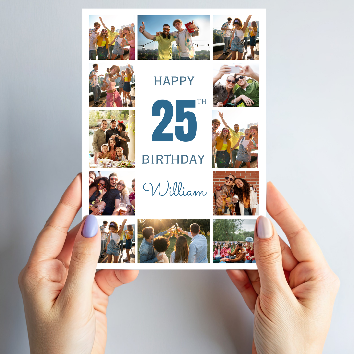 Photo Collage - 12 Photo Memories Card - PC32