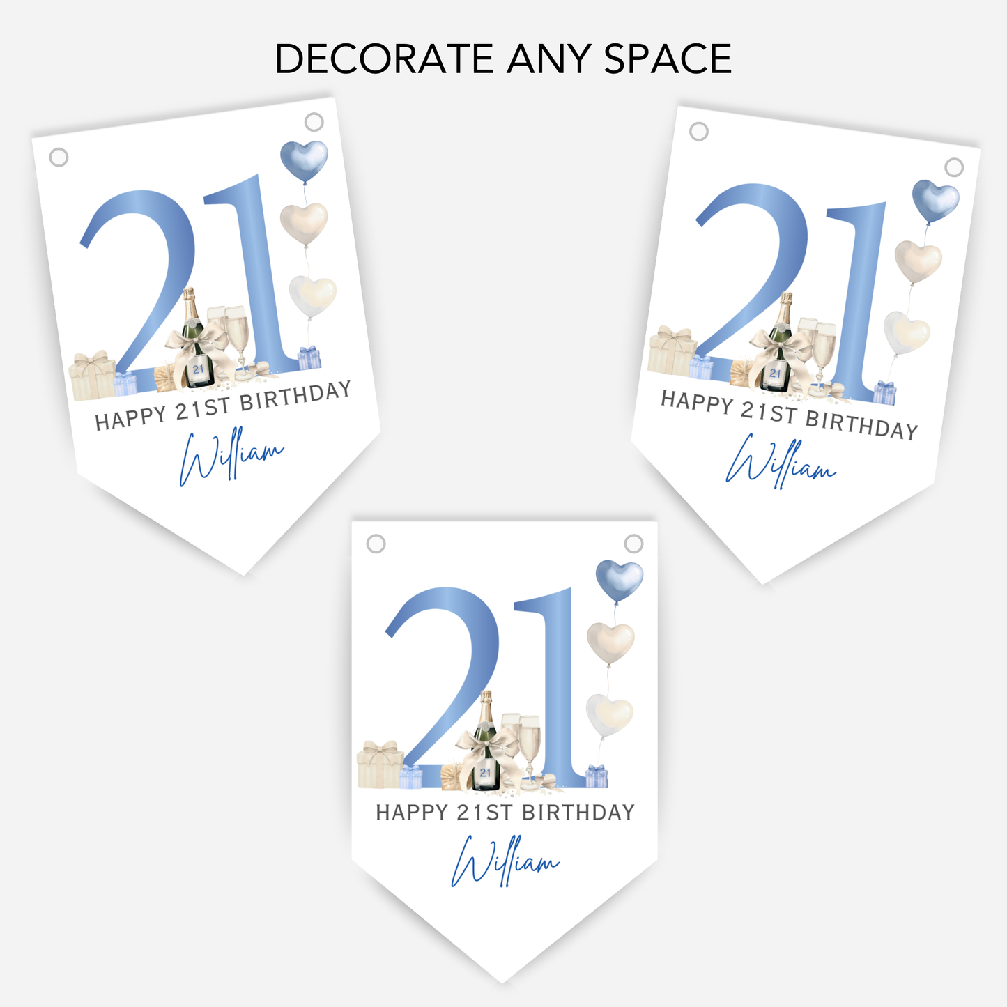 21st Or Any Age Birthday Bunting - B271