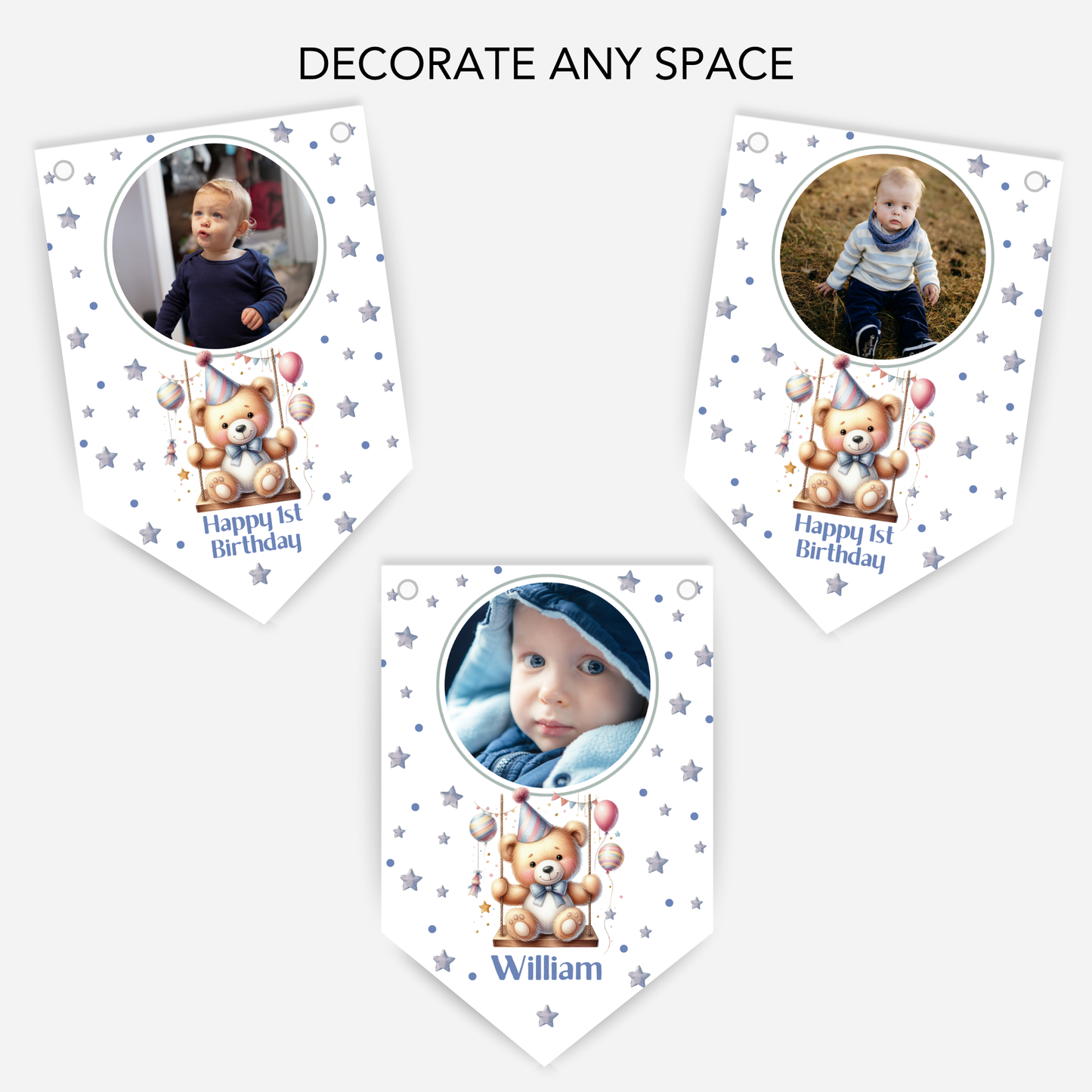 Personalised Any Age Photo Bunting - B193