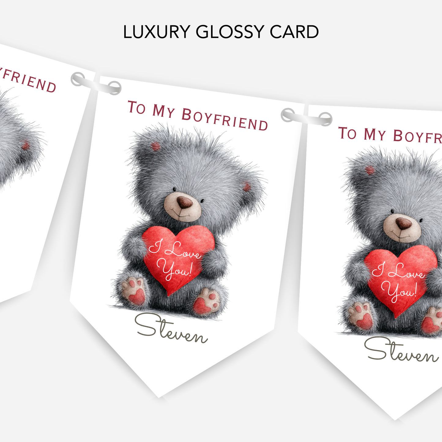 Valentine's Day Cute Teddy Bunting - S193V