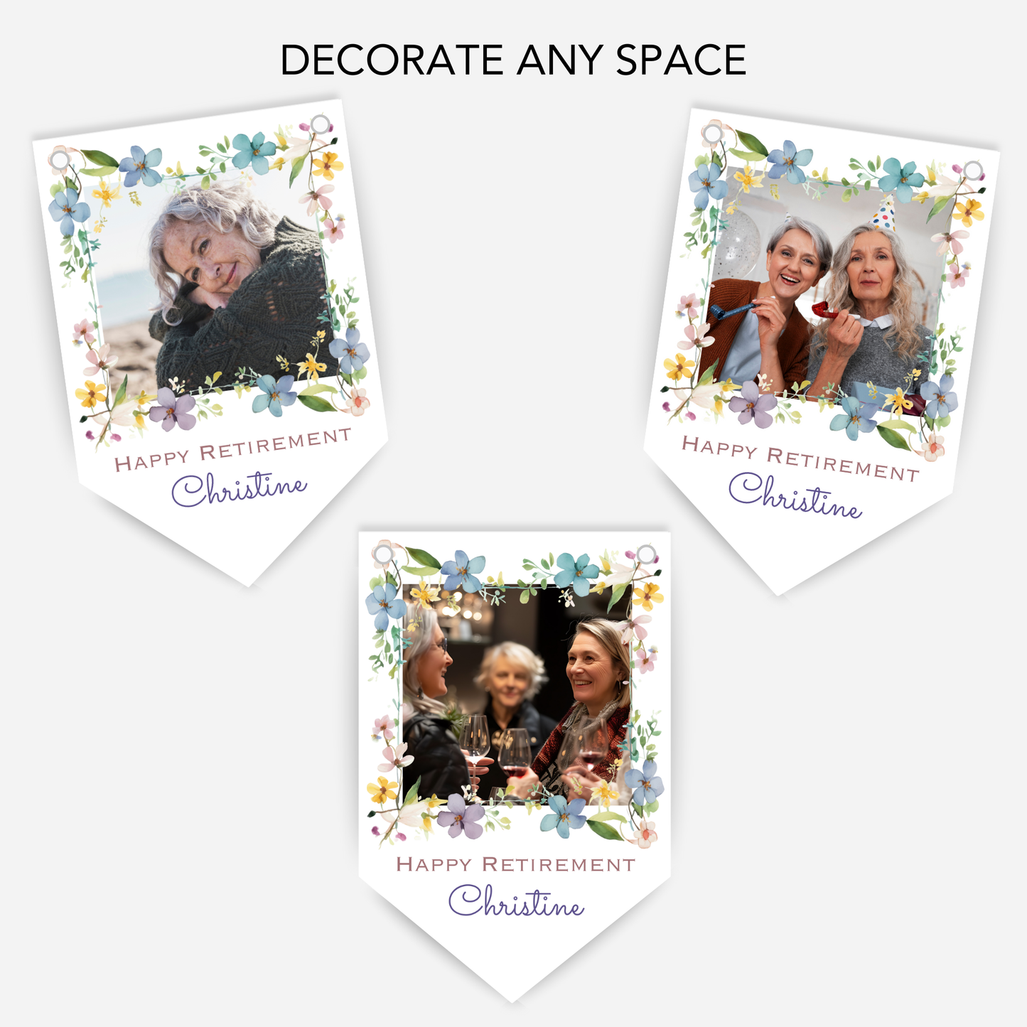Retirement or any occasion - Photo Bunting - B239