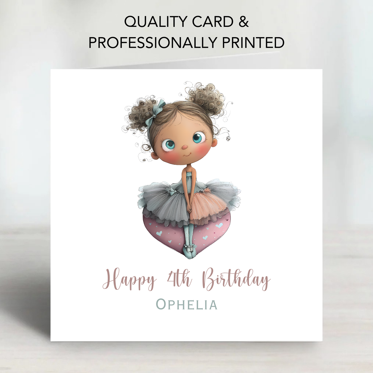 Cute Ballerina Birthday Card - C848