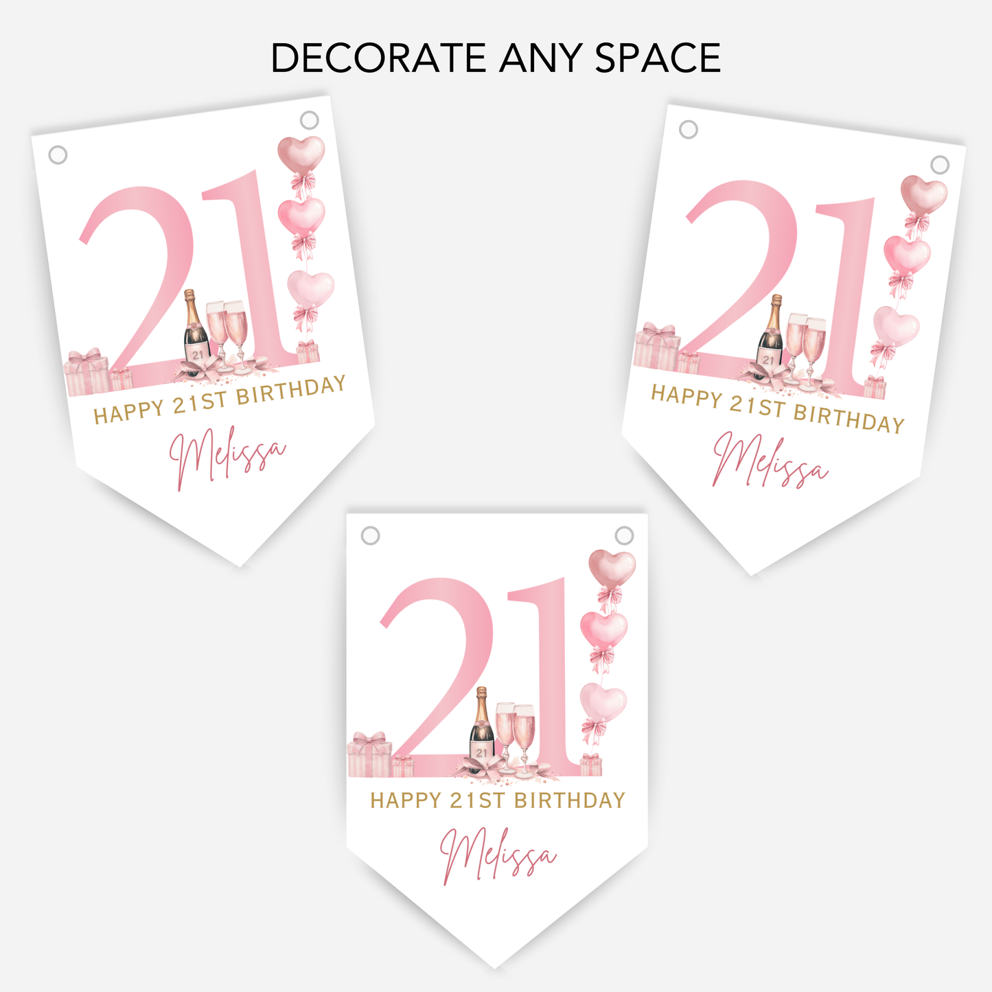 21st Or Any Age Birthday Bunting - B272