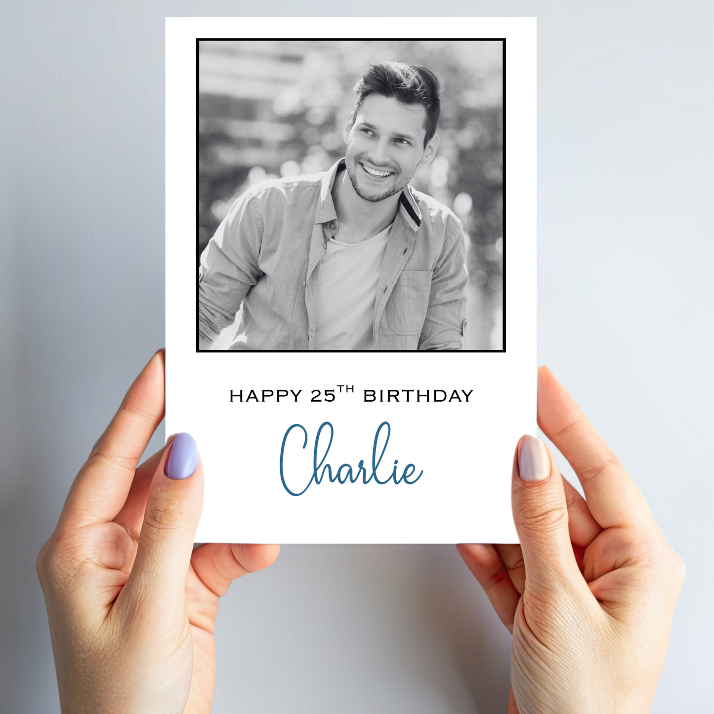 Black and White Photo Birthday Card - PC61