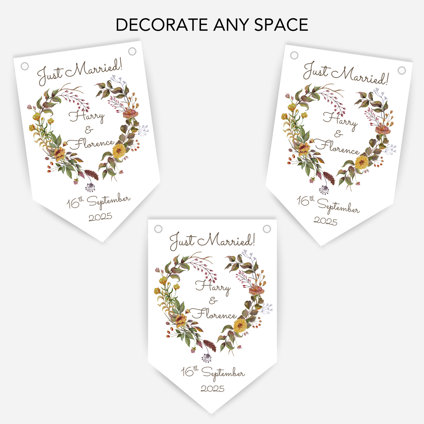 Engagement or Wedding Rustic Bunting - B208