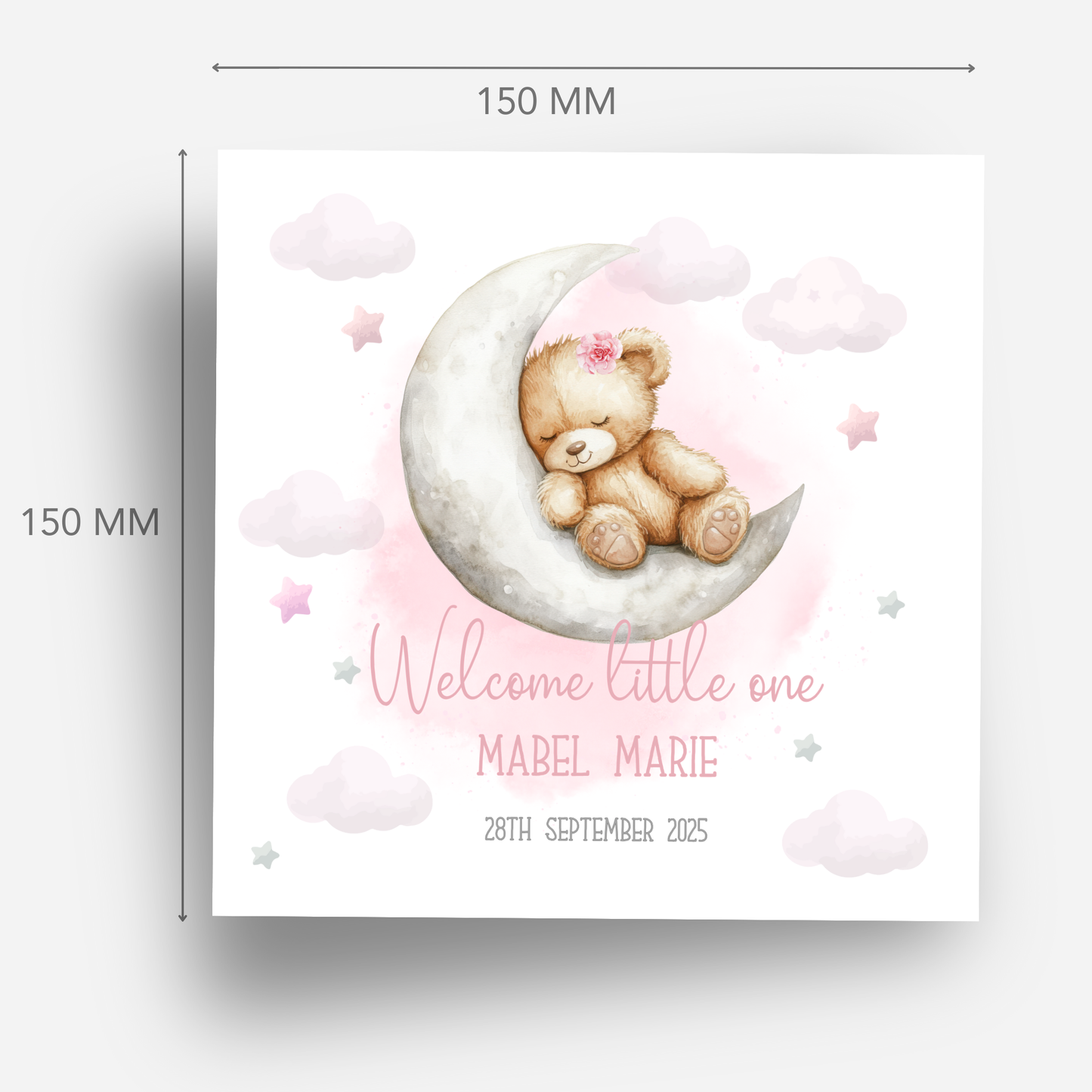 Teddy New Baby Card - C511