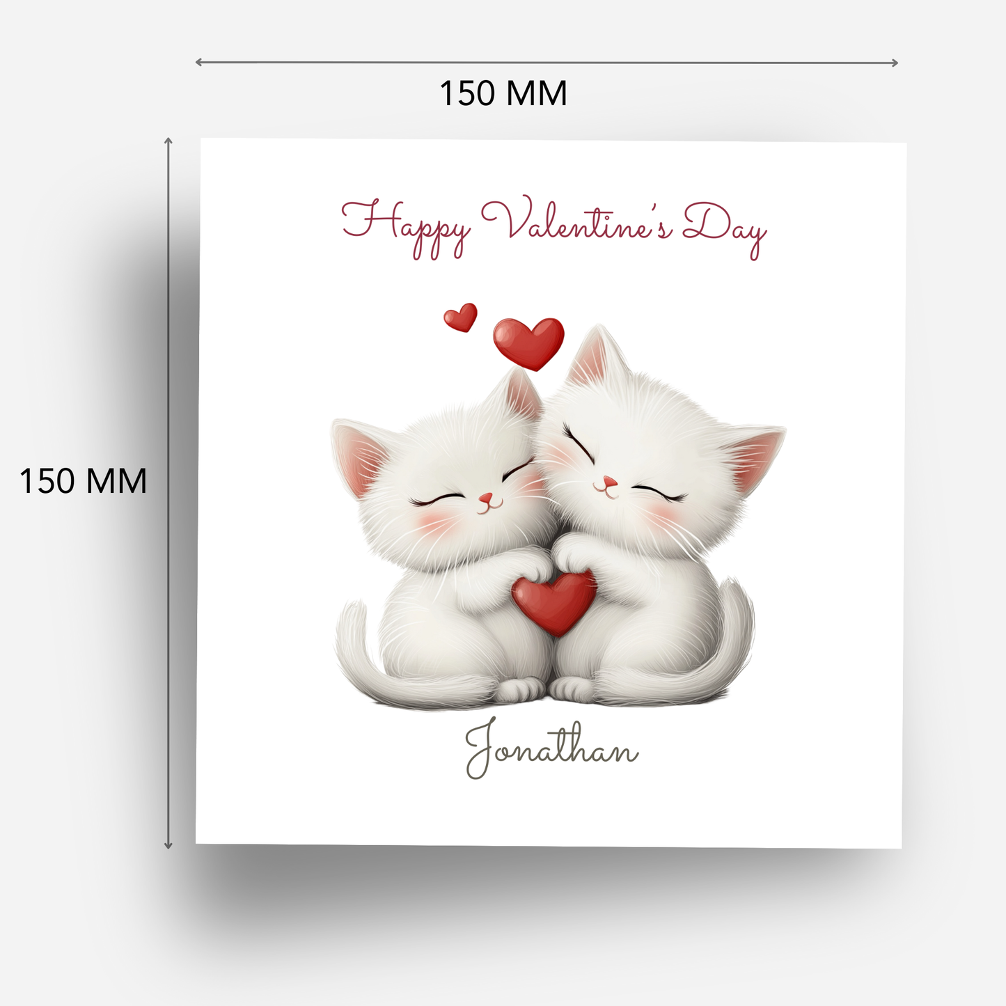 Valentine’s Day Card - Cute Kitten Design - C723