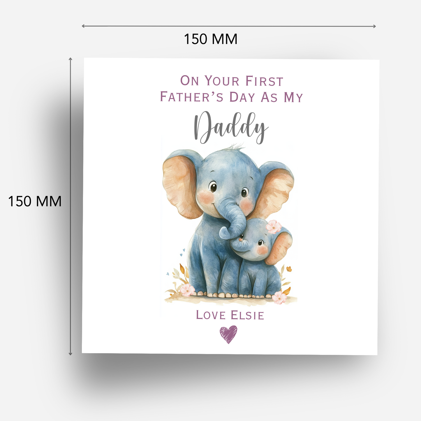 First Fathers Day Card - Cute Elephant Design - C787