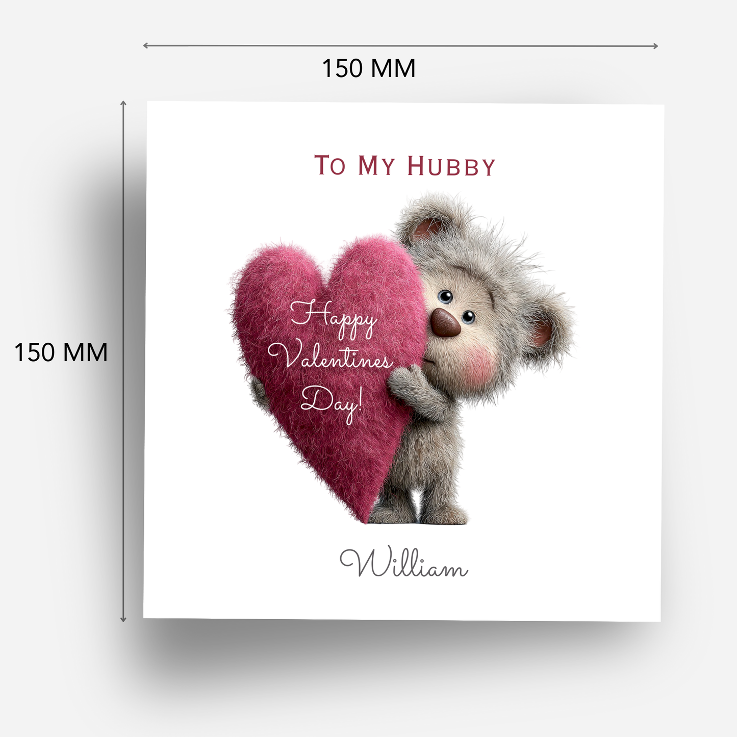 Valentine’s Day Card - Cute Teddy Design - C722