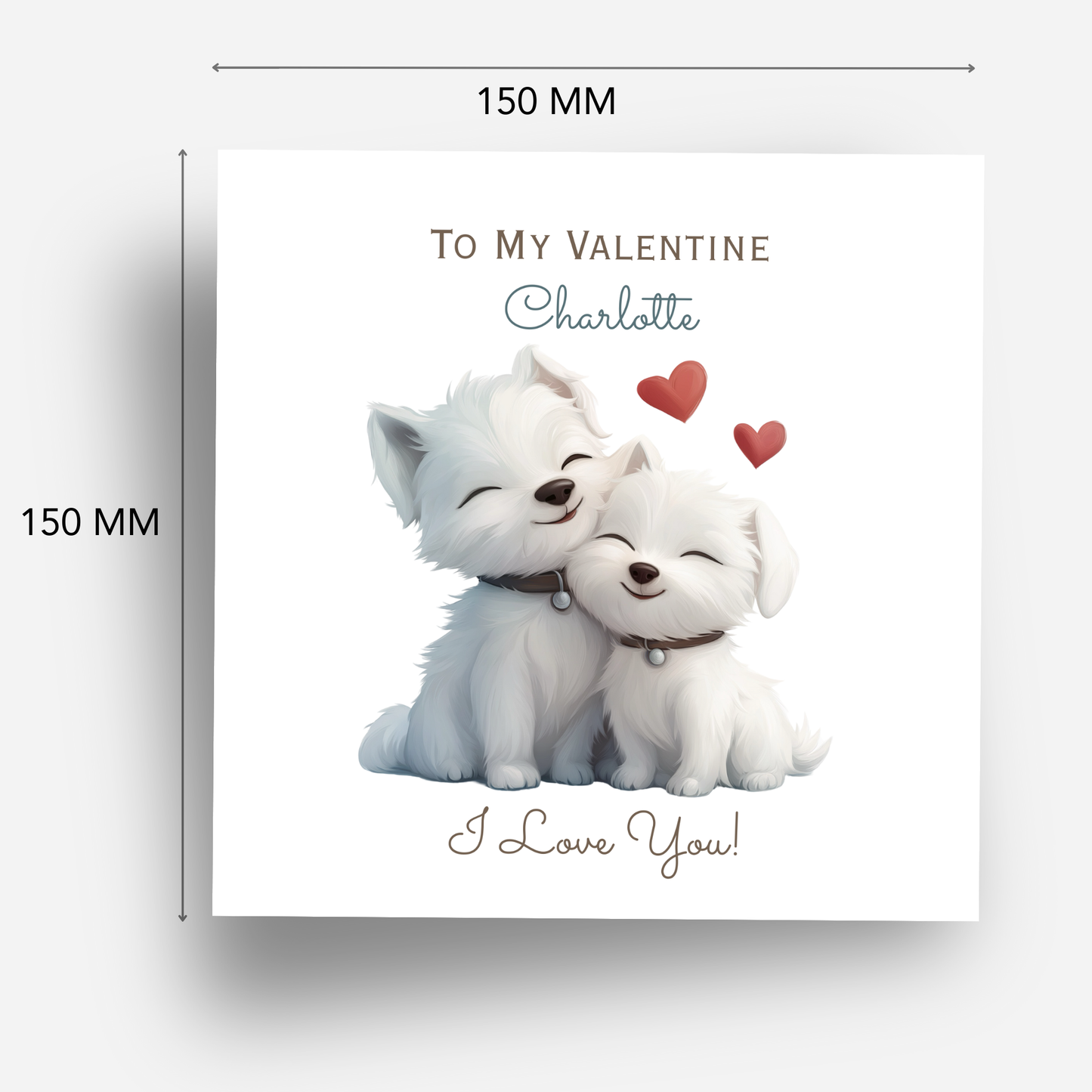 Valentine’s Day Card - Cute Puppy Design - C725