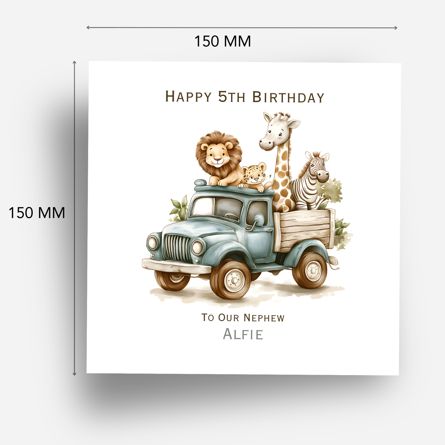 Safari Animal Birthday Card - C594