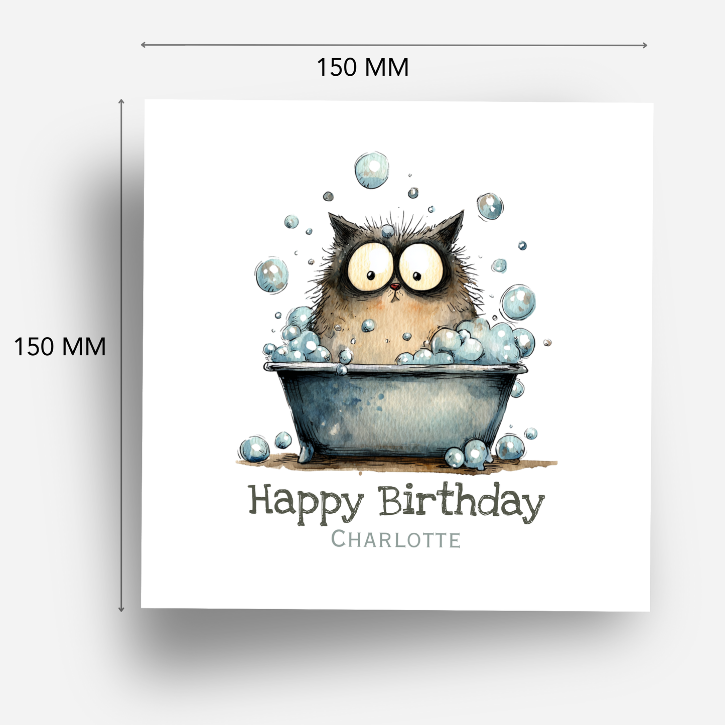 Cute Cat In The Bath - C574