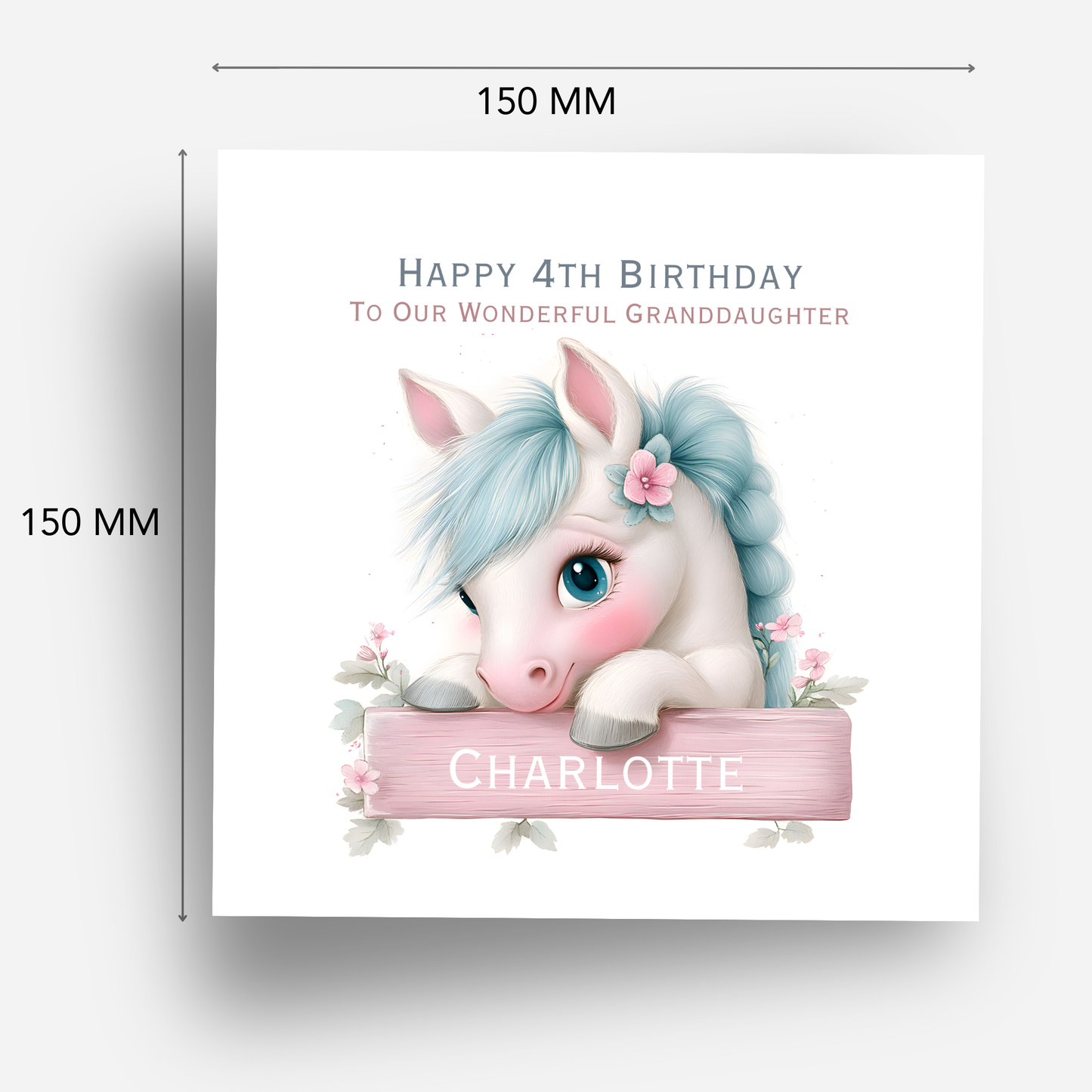Cute Pony Birthday Card - C588