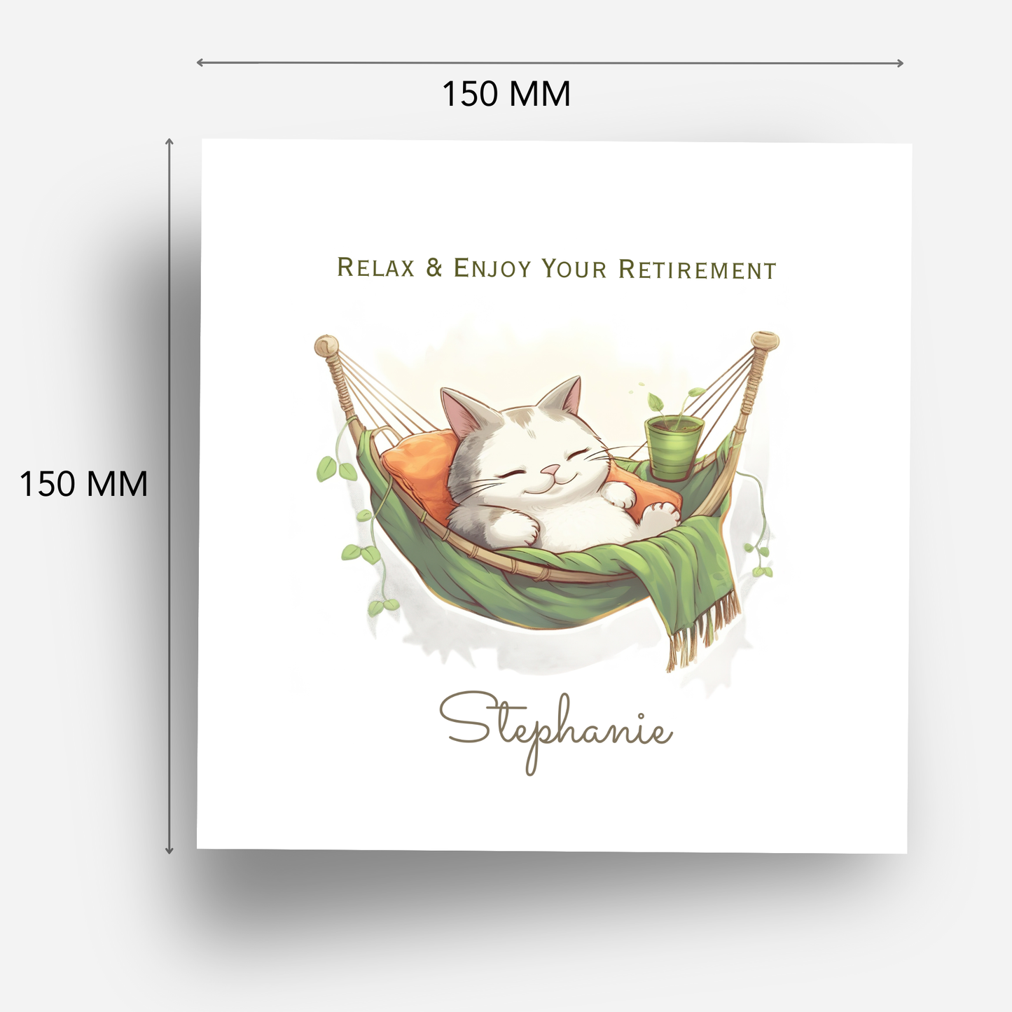Cute Cat Retirement Card - C694