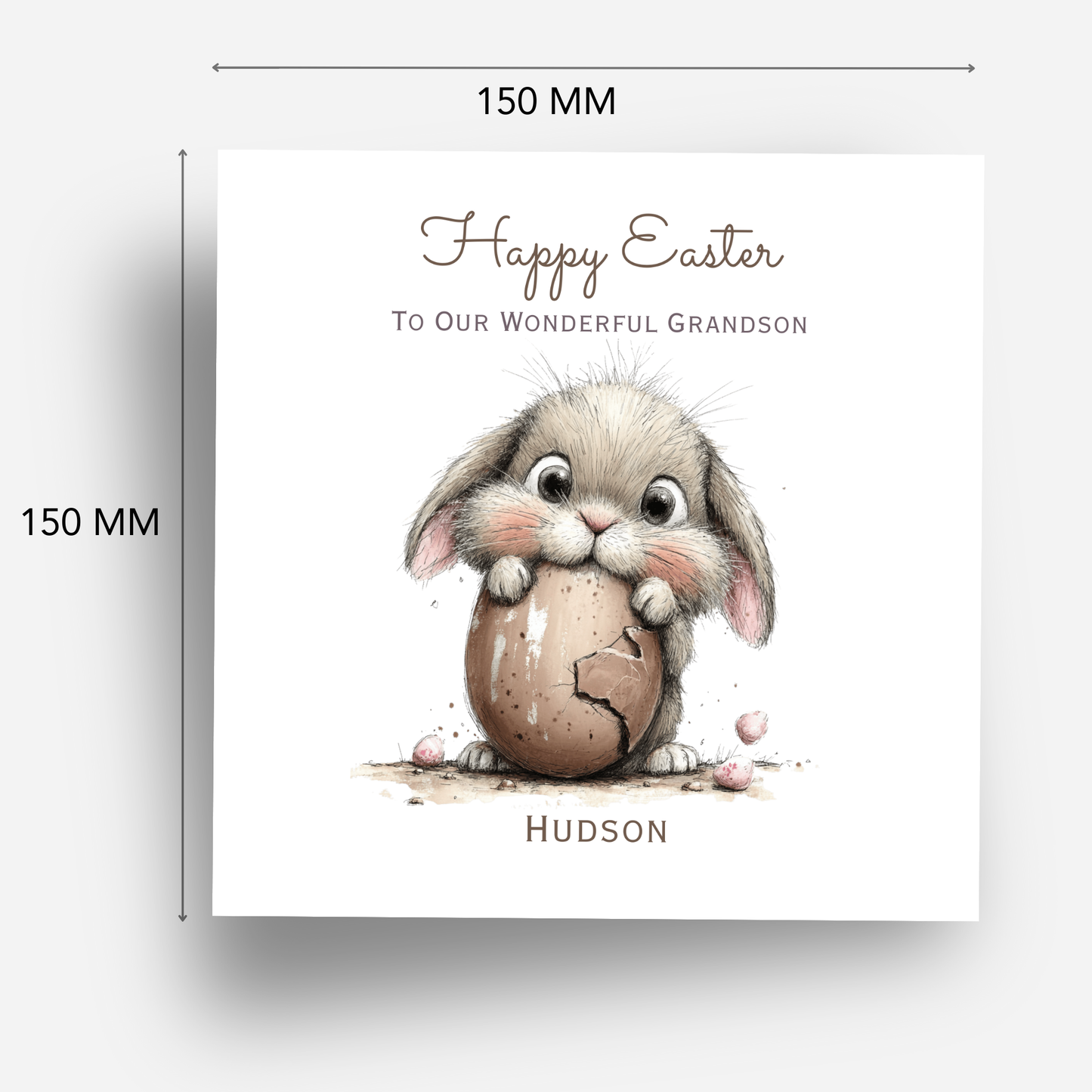 Easter Card With A Cute Bunny Design - C814