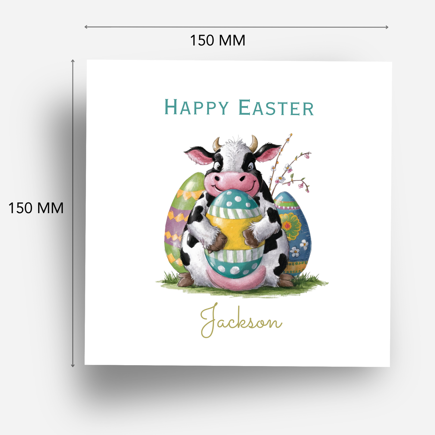 Easter Card Fun Cow Design - C816