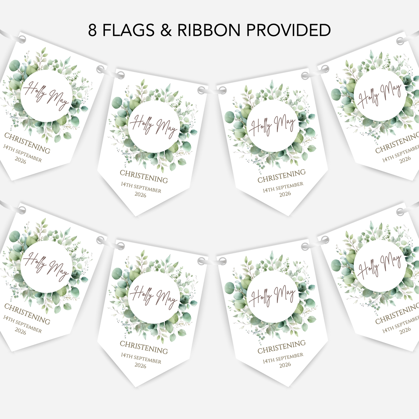 Christening or Baptism Elegant Bunting - B122