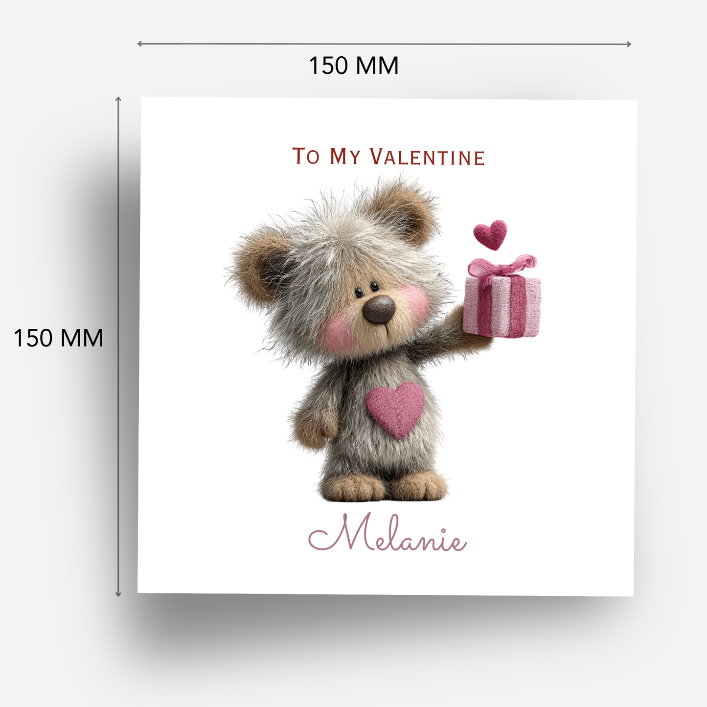 Valentine’s Day Card - Cute Teddy Design - C727