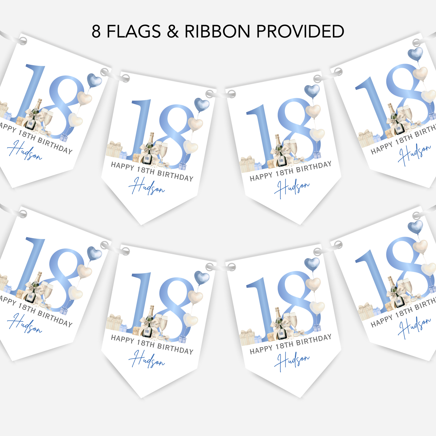 18th Or Any Age Birthday Bunting - B270