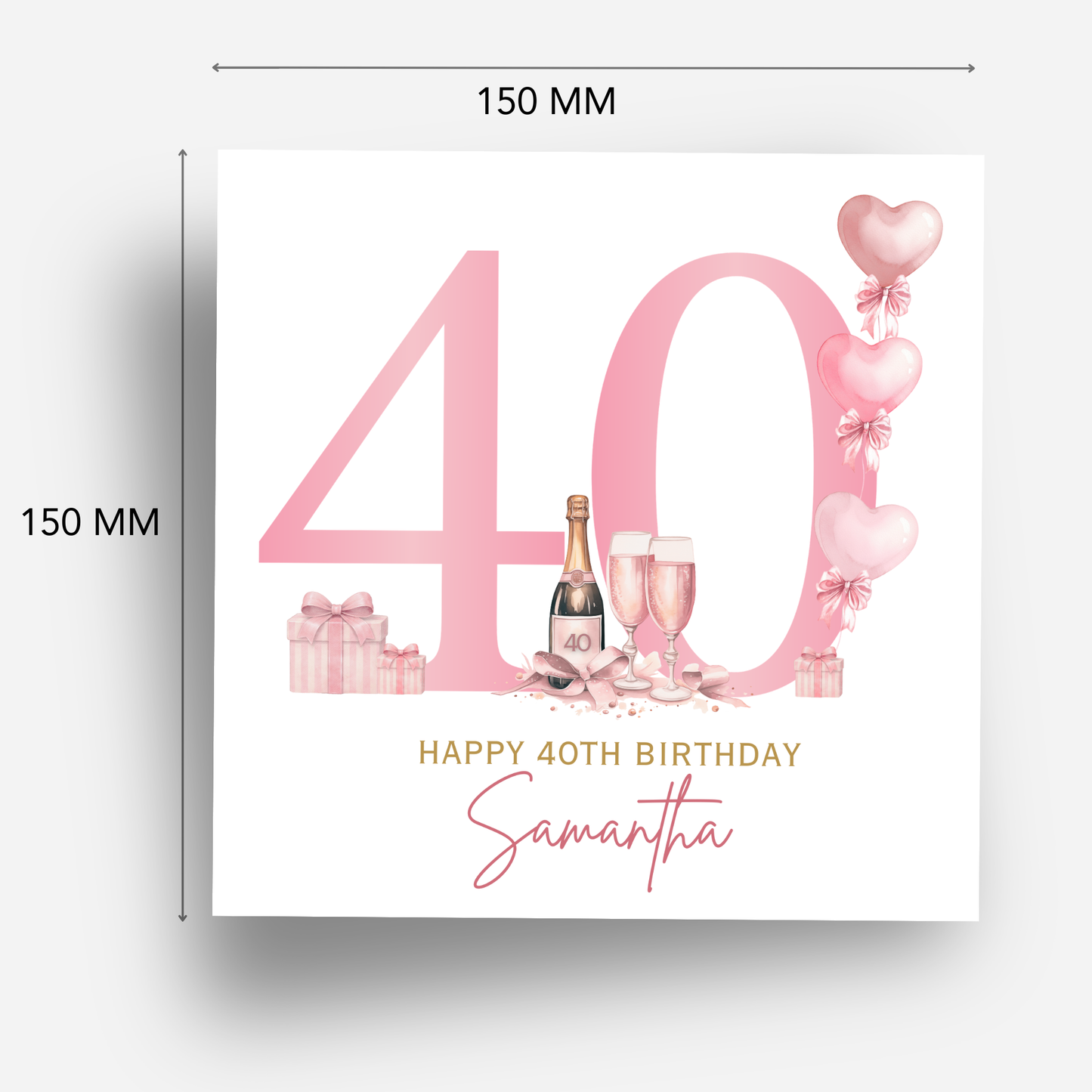 40th Birthday Card - C855