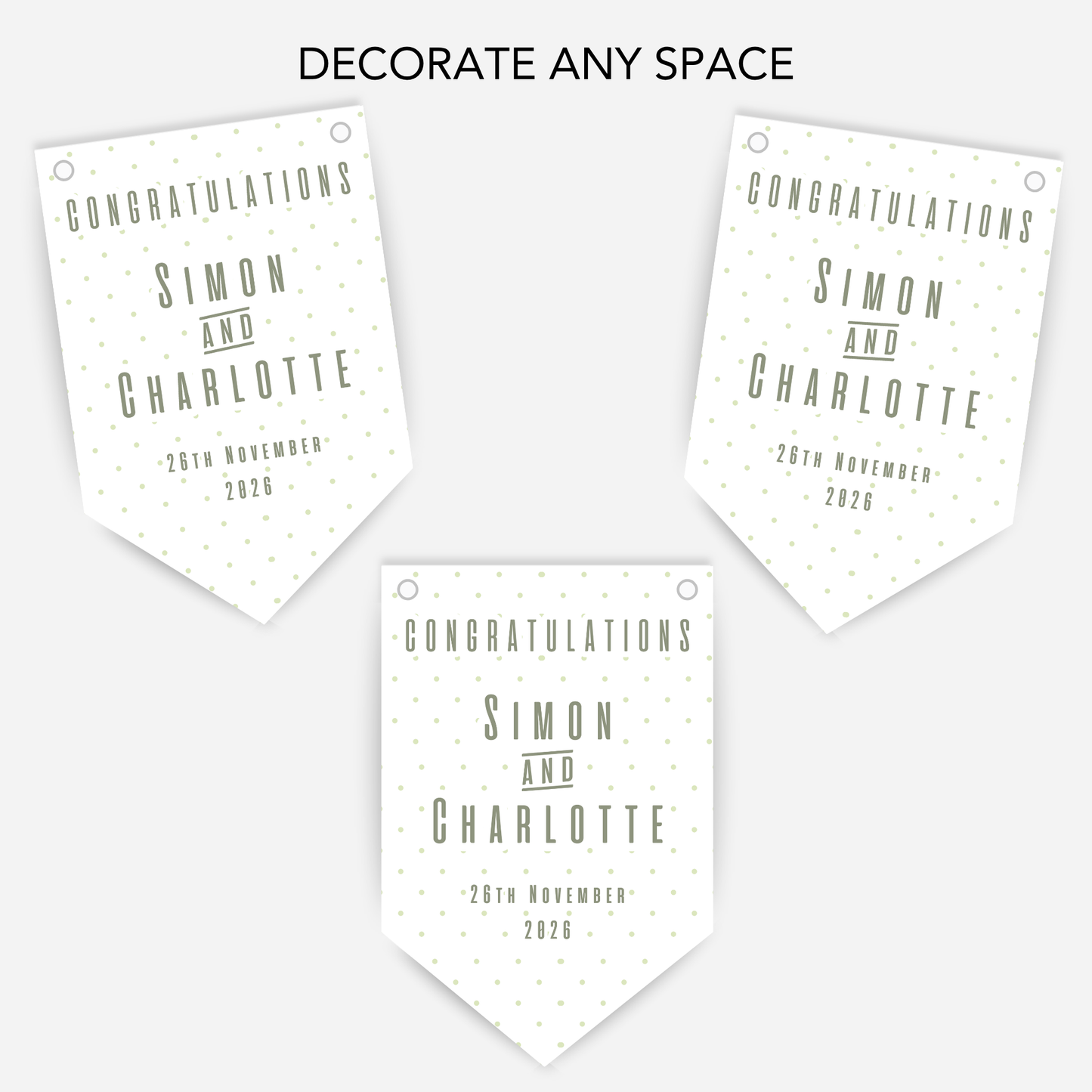 Engagement or Wedding Congratulations Bunting - B292