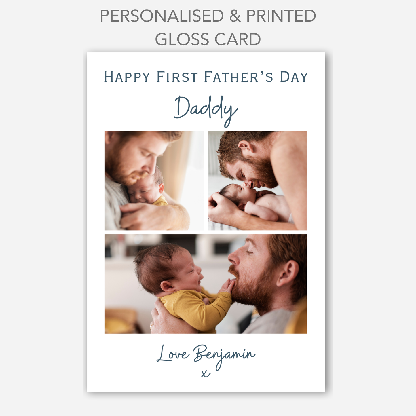 First Fathers Day Three Photo Card - PC44