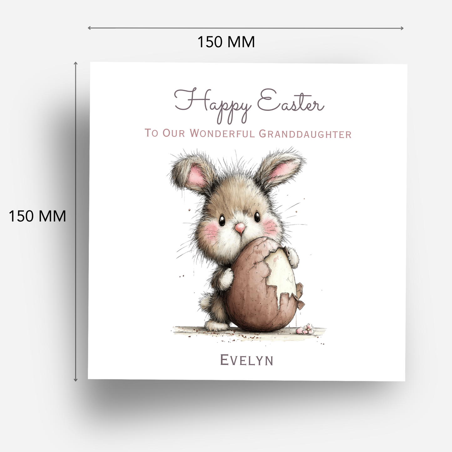 Easter Card With A Cute Bunny Design - C813