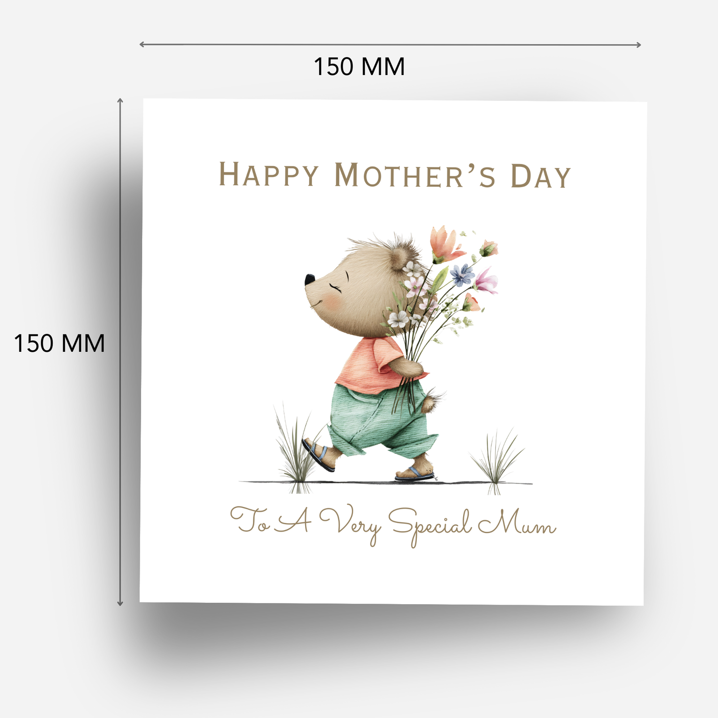 Mother's Day Card - Cute Teddy Design - C739
