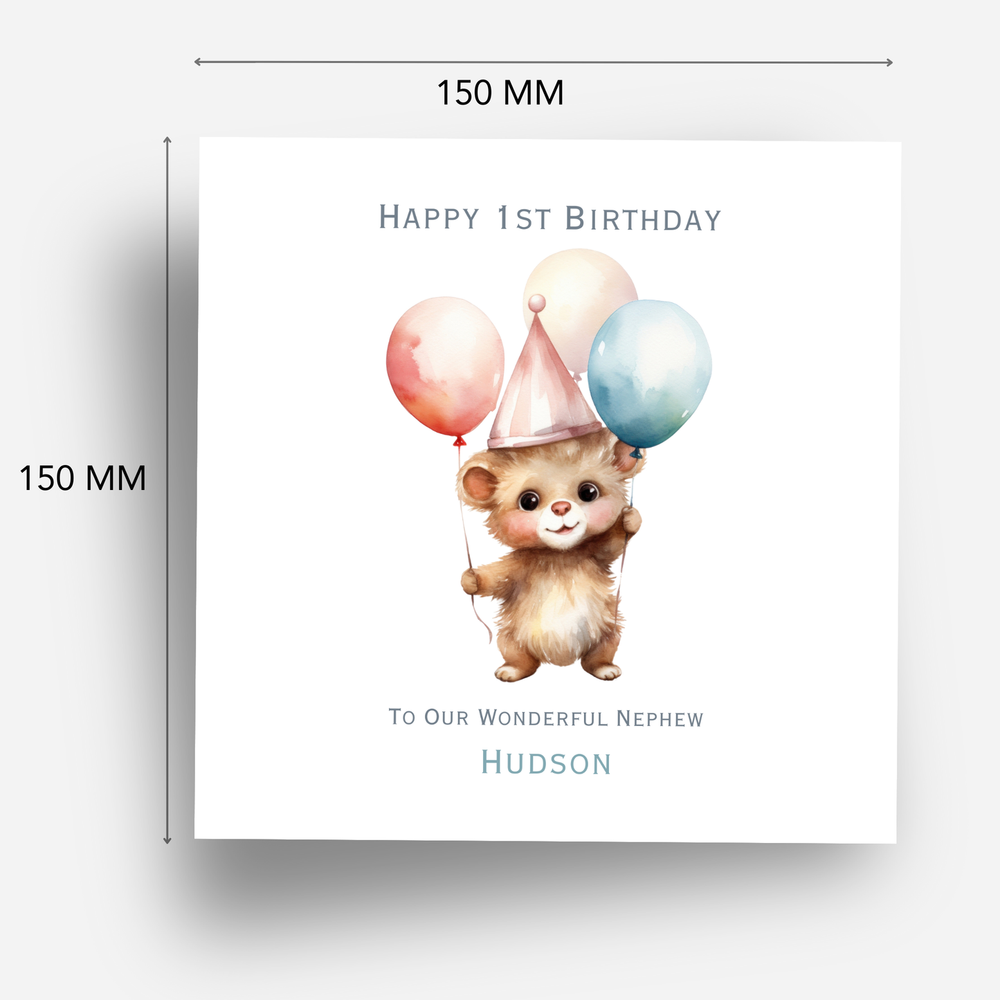 Party Teddy Birthday Card - C539